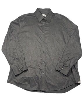 Robert Graham Men’s Gray Button Down Dress Shirt Size XXL